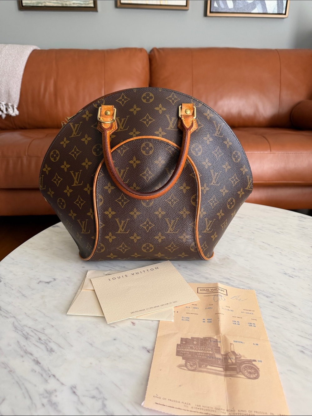 Louis Vuitton MM Elipse Monogram Canvas Satchel